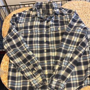 American Eagle Outfitters Blue and white and black Checkered Shirt